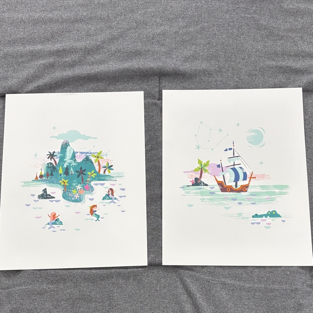 Set of Two Neverland Art Prints